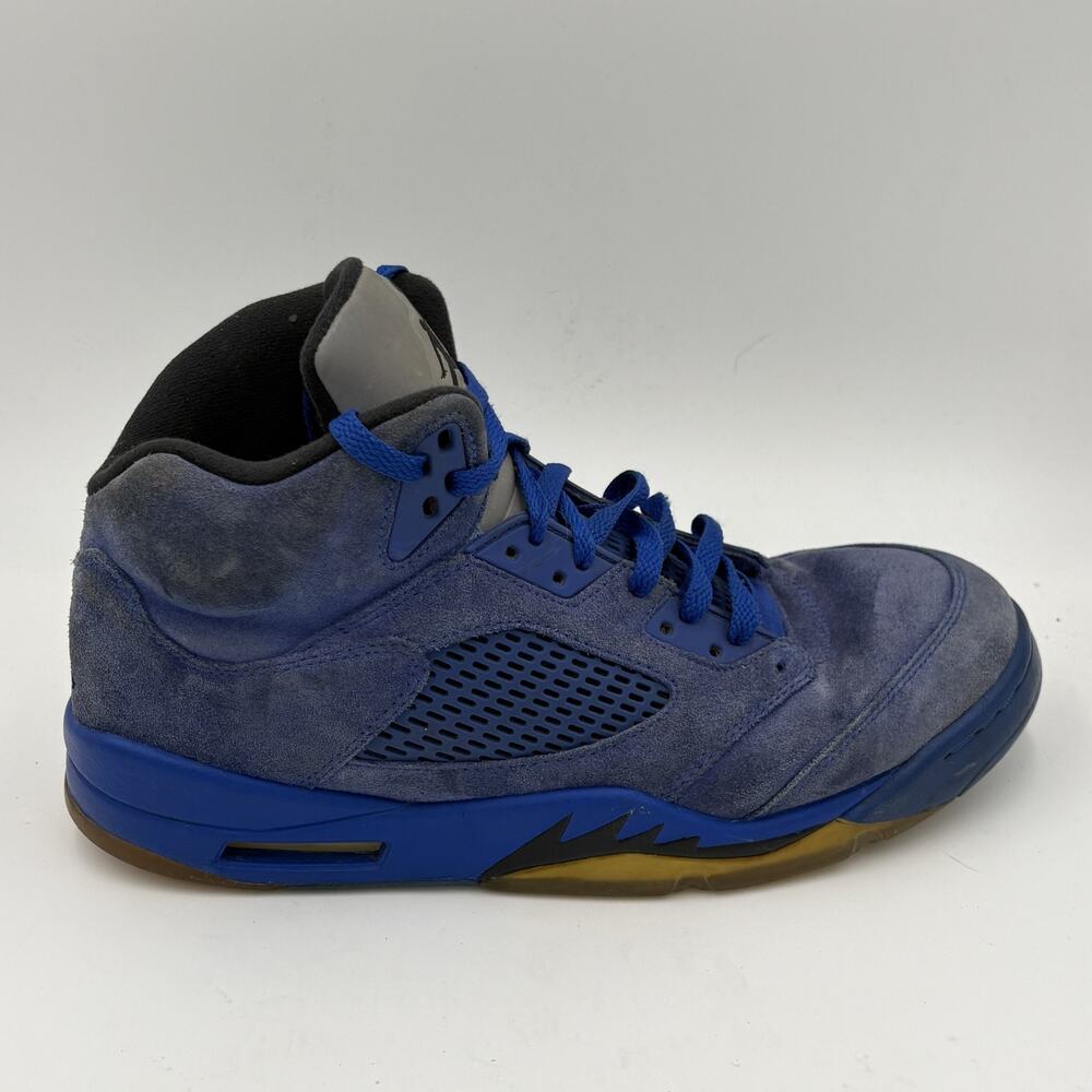 Nike Jordan 5 Retro Men's Size 10.5 Royal Blue Suede High Top Sneakers